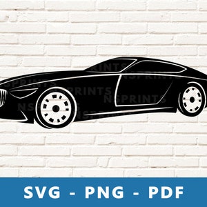 Sports Car SVG, Sports Car PNG, Luxury Car Clipart, Luxury Car Cut File, Car Cricut Silhouette File, Print At Home