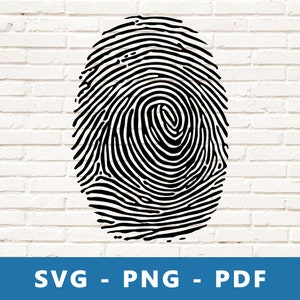 Fingerprint SVG, Finger Print SVG, Fingerprint , Fingerprint Stencil, Thumbprint, Cricut Silhouette Cut File, Print At Home