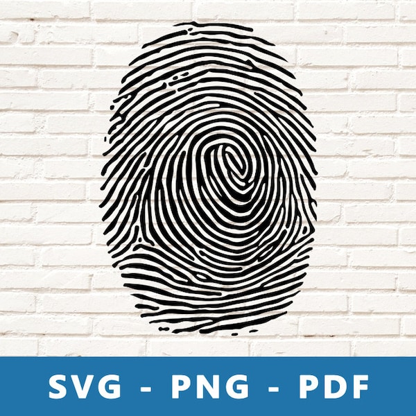 Fingerprint SVG, Finger Print SVG, Fingerprint , Fingerprint Stencil, Thumbprint, Cricut Silhouette Cut File, Print At Home