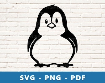 Penguin SVG, Penguin PNG, Penguin Cut File, Cute Penguin Stencil, Penguin Cricut Silhouette -  Cut File, Print At Home