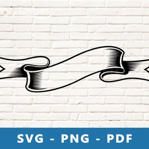 Banner Band SVG, Banner Band Vektor, Band geschnitten Datei, leere Banner Clipart, Vintage Banner für Cricut Silhouette Datei, Drucken zu Hause