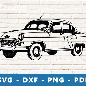 Classic Car SVG, Vintage Car PNG, Old Timer Car Clipart, Car Dxf, Luxury Car Cut File, Retro Car Cricut Silhouette File, Print At Home