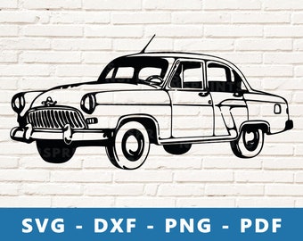 Classic Car SVG, Vintage Car PNG, Old Timer Car Clipart, Car Dxf, Luxury Car Cut File, Retro Car Cricut Silhouette File, Print At Home