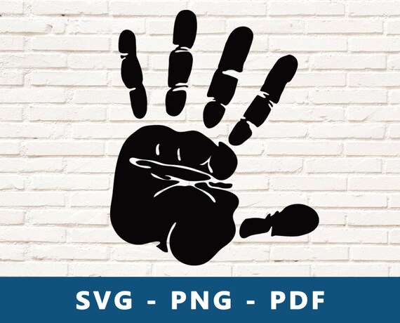 Hand Svg Handprint Svg Stop Svg Hand Hand Palm Cut File Etsy
