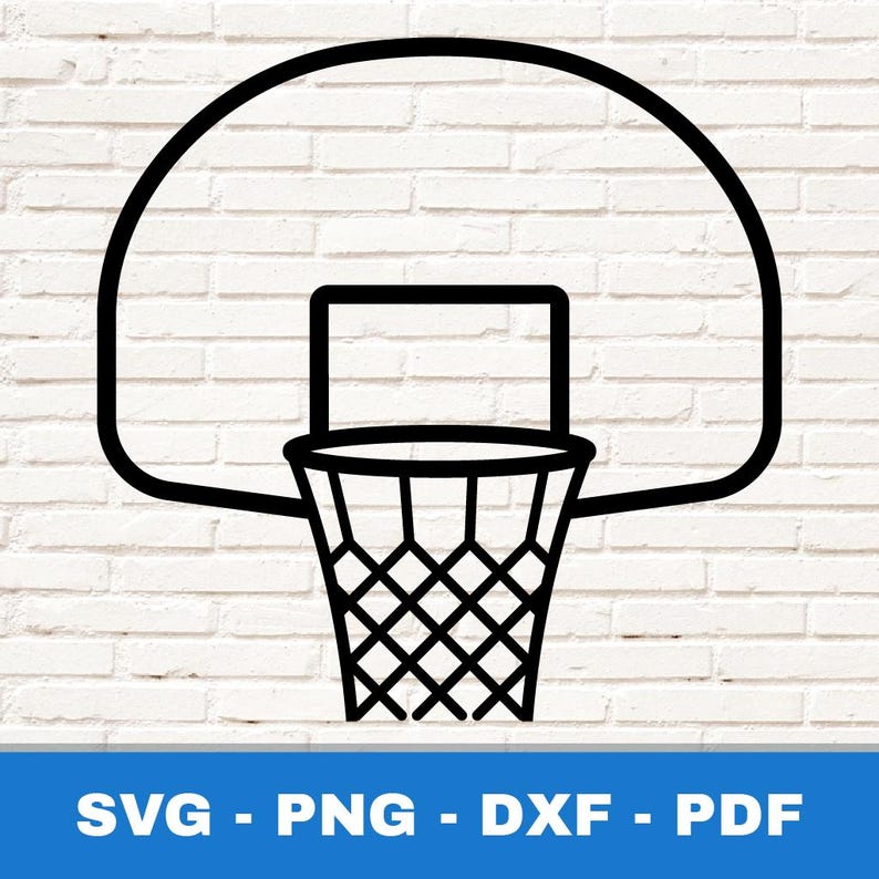 Basketball Hoop SVG and PNG Cut Files for Cricut, Sports Clipart for ...