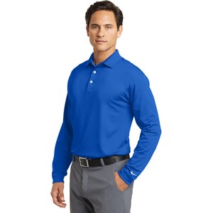 Nike Custom Embroidered Long Sleeve Polo Shirt 466364 | Etsy