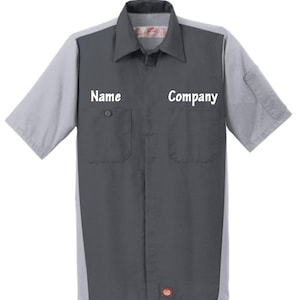 Embroidered Red Kap Short Sleeve Ripstop Crew Shirt