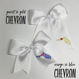 College Football Sublimated Cheer Bows 8 designs, 2 sizes to choose from image 3