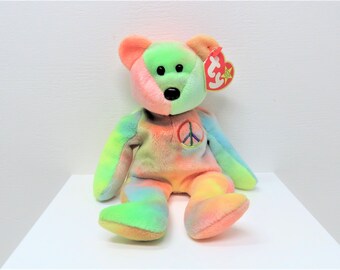 Rainbow Ty Bear | Etsy UK