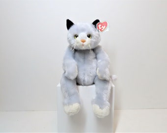 A vintage 2000 TY Beanie Babies Classic Pearl the cat soft toy plush.