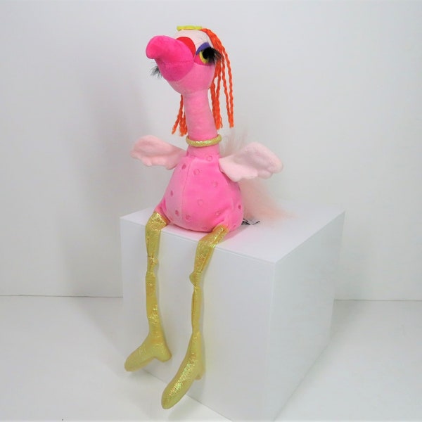 A vintage 2000 Jellycat Boozy bird flamingo soft toy.