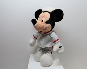 Vintage Musse Pigg sjöman plyschleksaksfigur från 1980-90-talet.