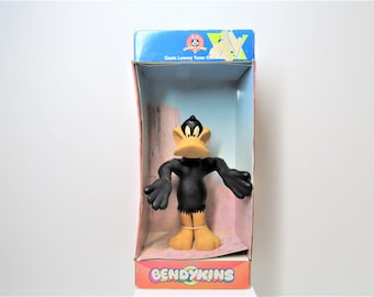 Vintage 1999 Daffy Duck Bendykins foam bendy toy figure