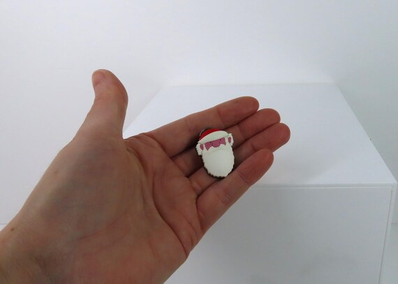 A vintage Raymond Briggs Father Christmas pin badge View 2