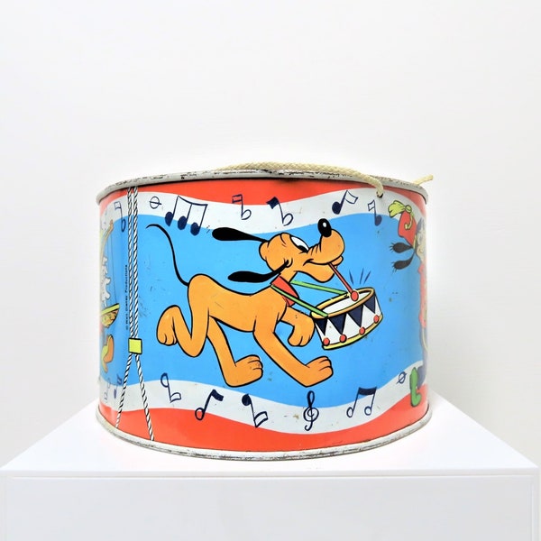 Vintage 1970s Mickey Mouse Disney metal drum