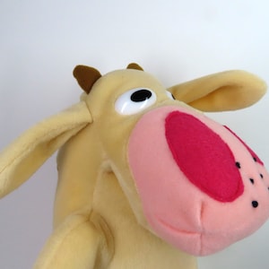 A vintage 2001 Cow and Chicken Cartoon Network Cow plush.  NANCO.