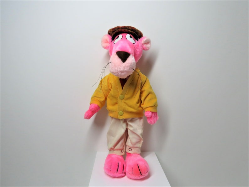 Pink Panther toy plush Vintage 1980s Pink Panther Golfer