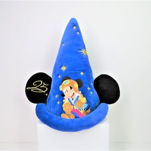 A Mickey Mouse Sorcerer child&#39;s plush hat, Disneyland Paris 25th Anniversary.