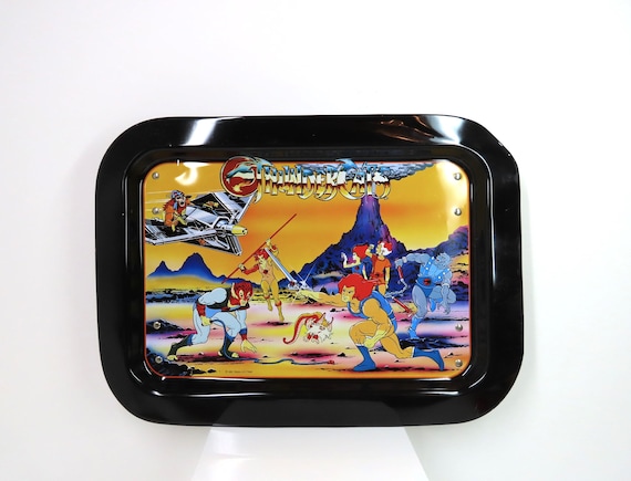 A Vintage 1985 Thundercats Metal Lap Tray With Folding Legs , in