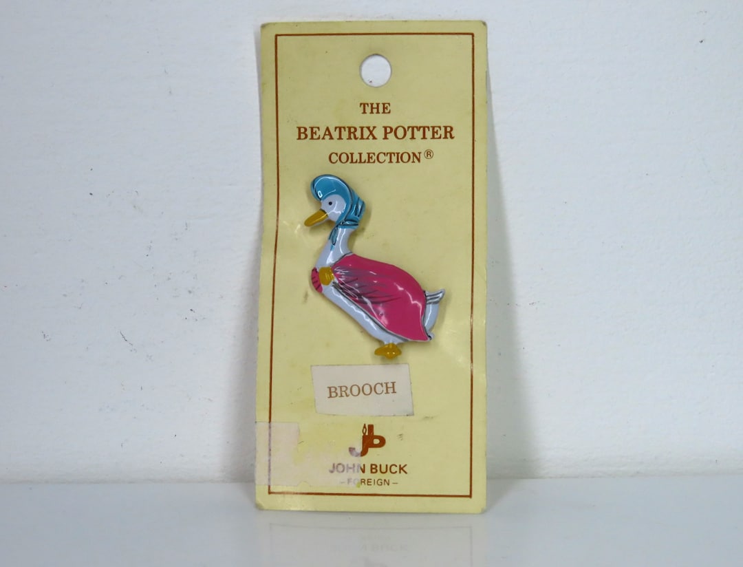 A Vintage 1992 Beatrix Potter Jemima Puddle-duck Enamelled Brooch by ...