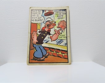 carte d’humour Popeye Chix des années 1960, imprimée en Angleterre