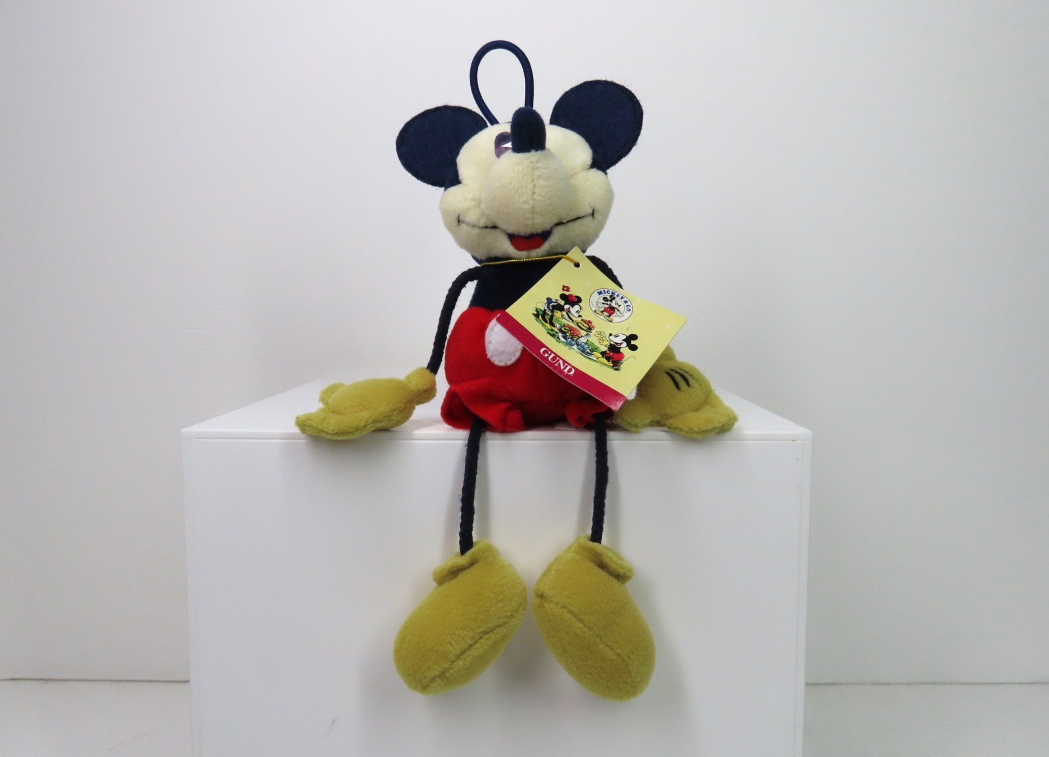 A Vintage 1990s GUND Mickey Mouse Soft Toy With String Limbs and