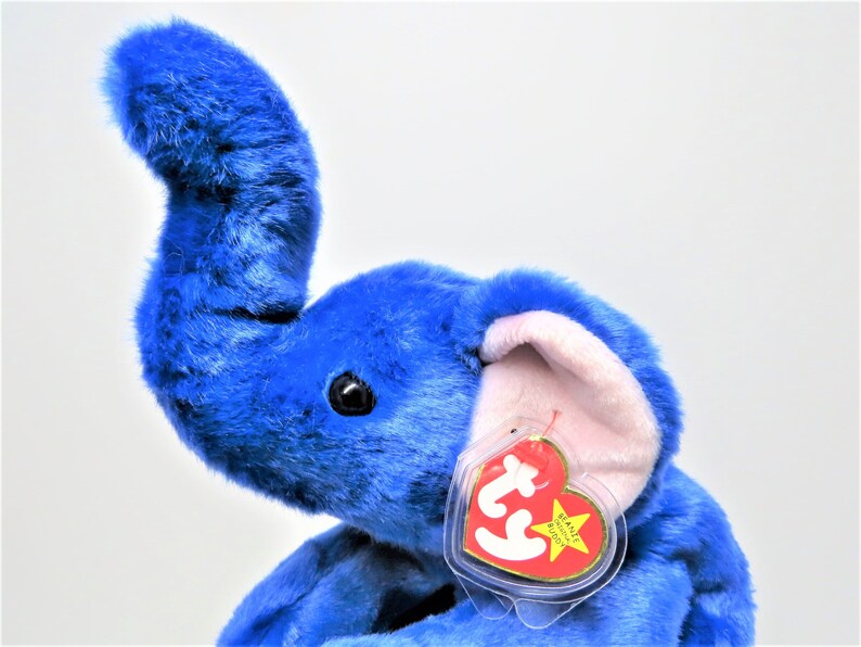 Vintage 1998 RARE Royal Blue Peanut the Elephant by TY Beanie | Etsy