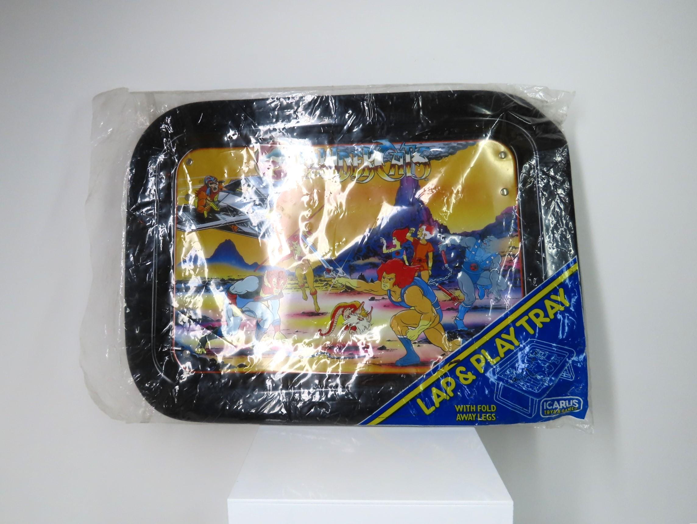 A Vintage 1985 Thundercats Metal Lap Tray With Folding Legs