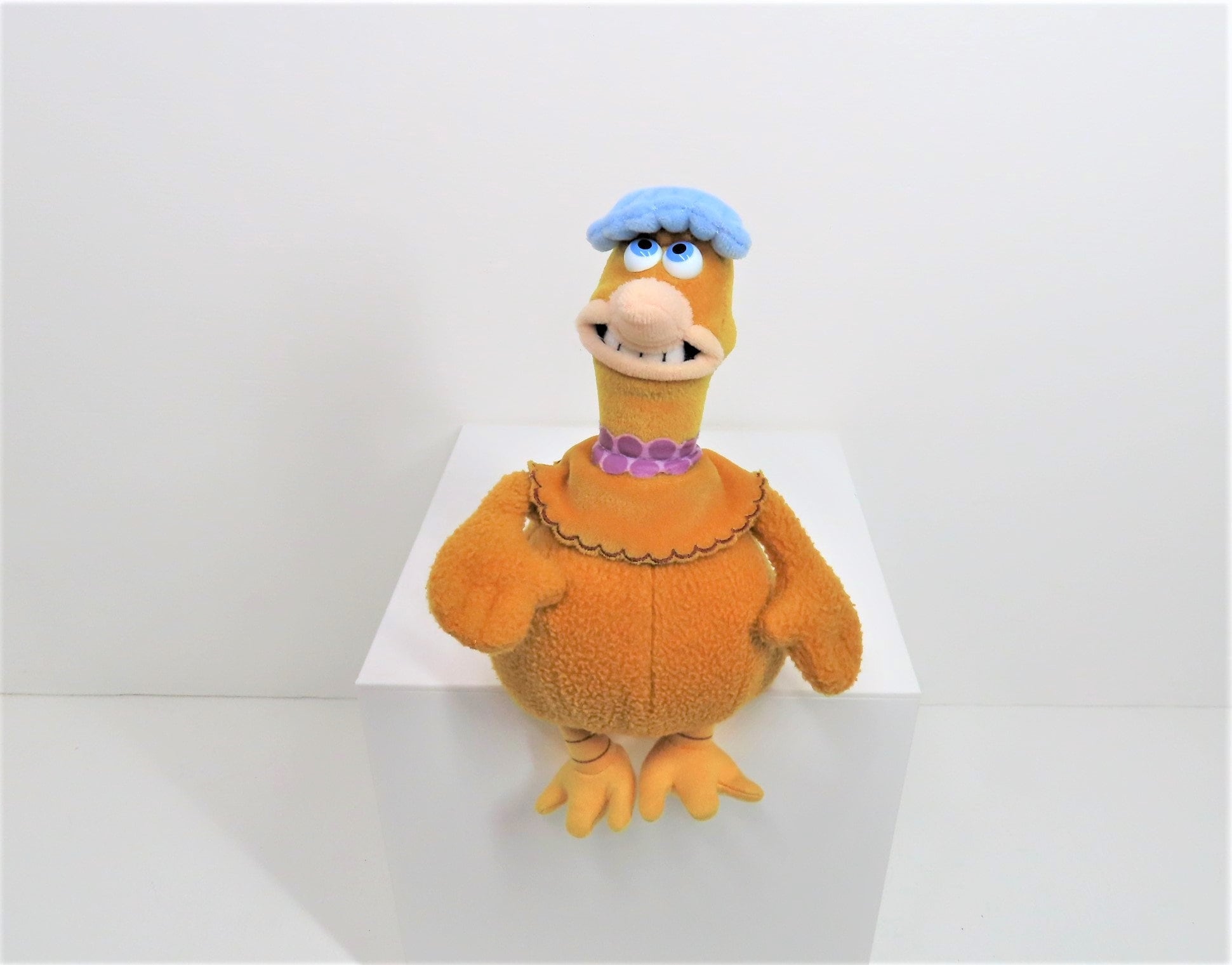 A Vintage 1990s Chicken Run Babs the Stout Hen Plush, Desk Toy