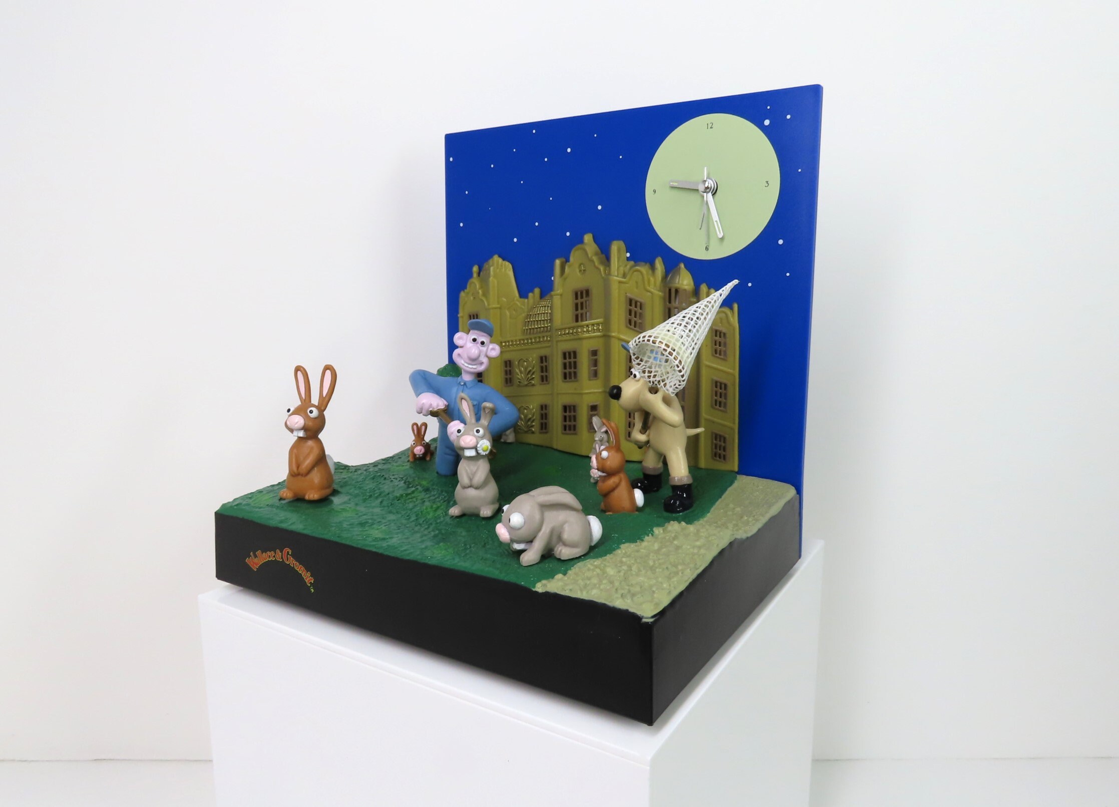 ★超レア限定品！★ウォレス&グルミット　時計　机　タイムテーブル 完全に動作する素晴らしい「ウォレスとグルミット 野菜畑で大ピンチ