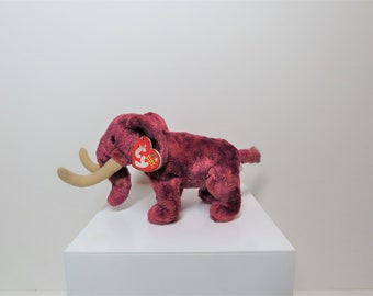 Vintage RARE TY Beanie Babies special edition 10 year anniversary Colosso the pink mammoth