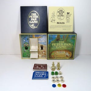 Un jeu de société Peter Pan vintage des années 1980, complet, jamais utilisé.