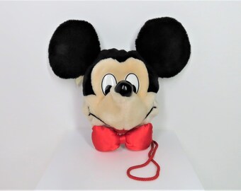 Eine Vintage 1970er - 80er Jahre Mickey Mouse Plüsch Handtasche.