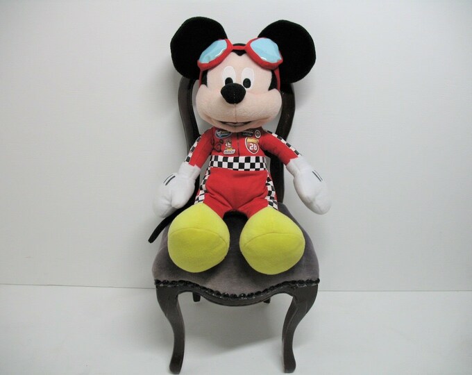 Mickey Mouse Racing Car Driver Plush Toy. - Etsy