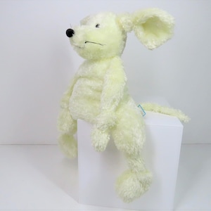 A vintage Jellycat mouse soft toy plush named Knottie, with swing tag.  I Am Knottie Mouse.