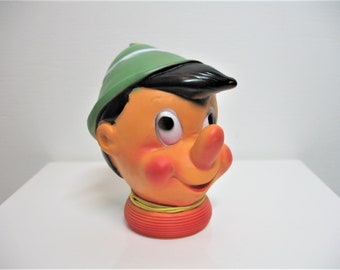 RARE Vintage 1970s Pinocchio squeaky Boncer toy by Lone Star Toys