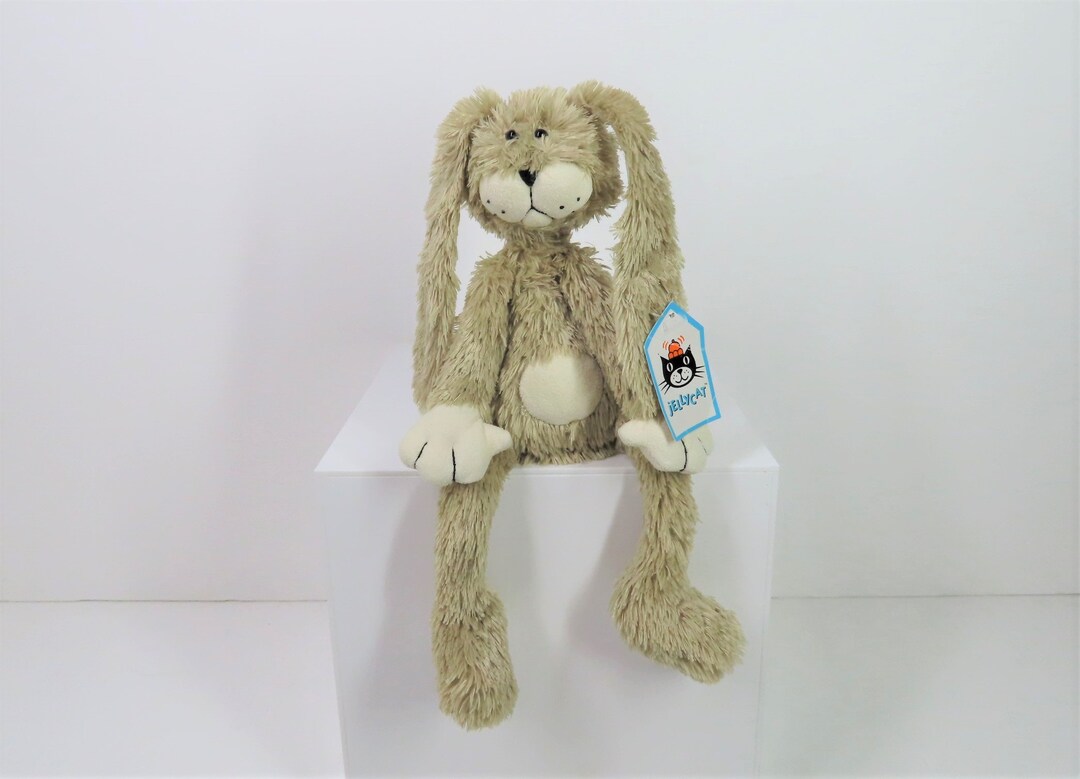 A Vintage Jellycat Doolally Beige Bunny Soft Toy Plush With Swing Tag