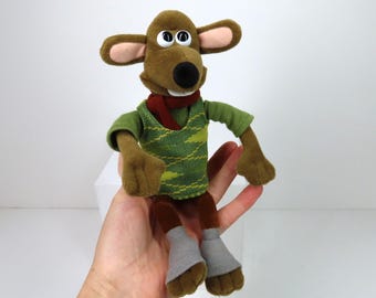 Vintage Chicken Run Rocky Toy, Soft Body With Hard Face
