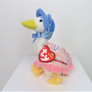 A Ty Beanie Babies Jemima Puddle-duck small soft toy.  Ty Beanie babies Beatrix Potter toy.
