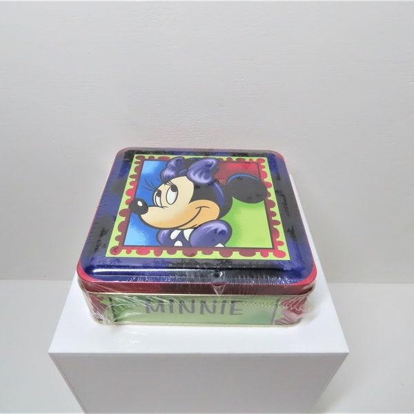 Vintage 1990s Minnie Mouse biscuits in tin