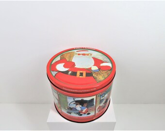 A vintage 1995 Raymond Briggs Father Christmas storage tin