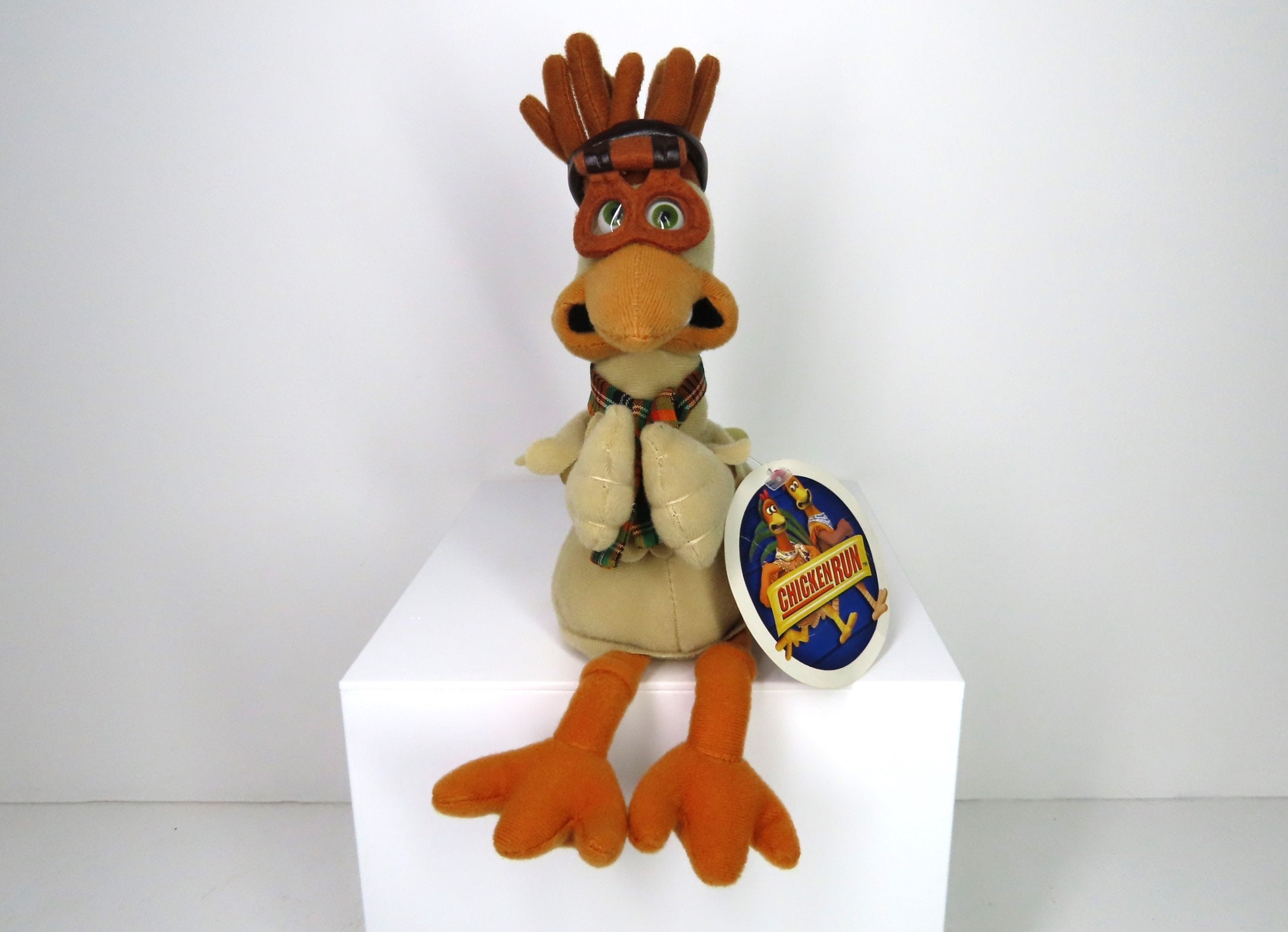 A Vintage 2000 Chicken Run 'mac the Brains' Soft Gripper Toy With