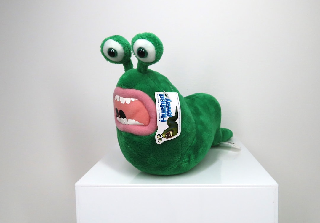 A Flushed Away Slug Soft Toy Plush With Swing Tag. Aardman Flushed Away