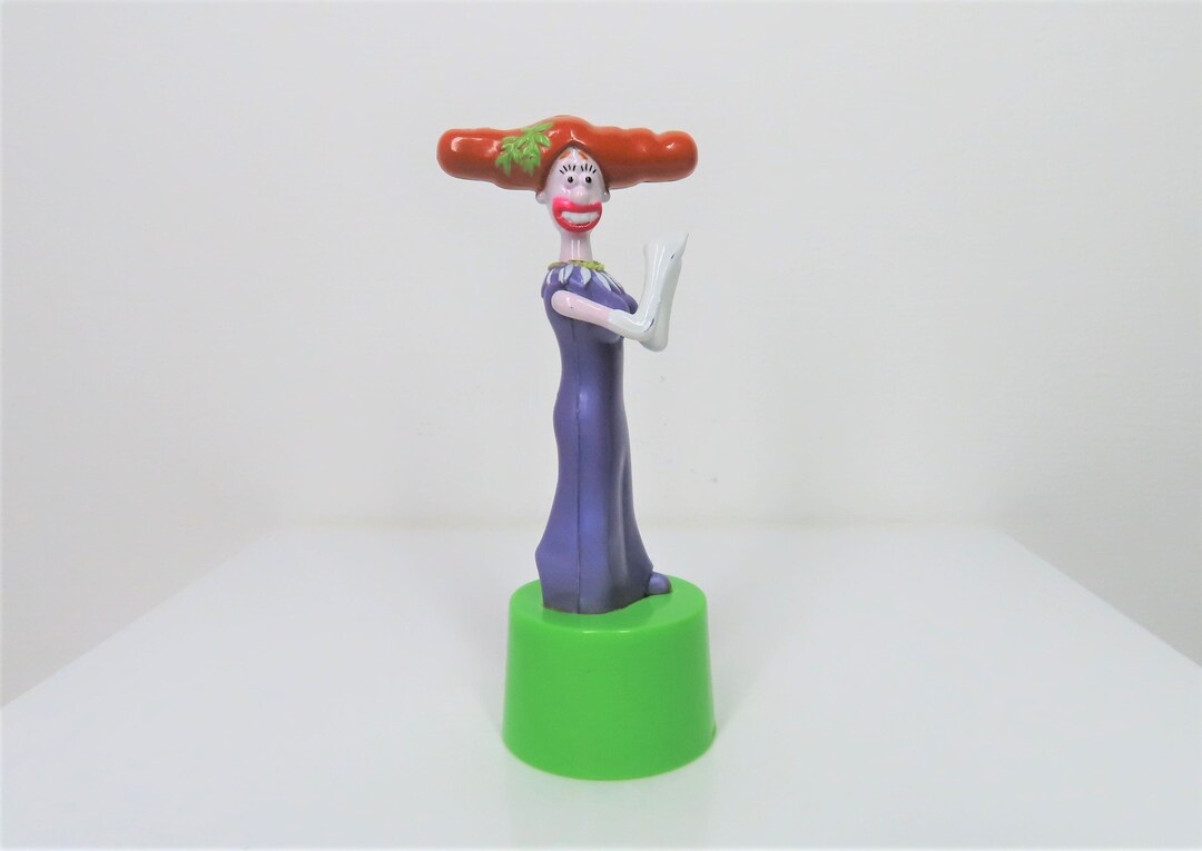 A Wallace and Gromit Lady Tottington Push up Toy. Etsy