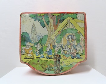 A wonderful rare vintage 1950s Snow White tin