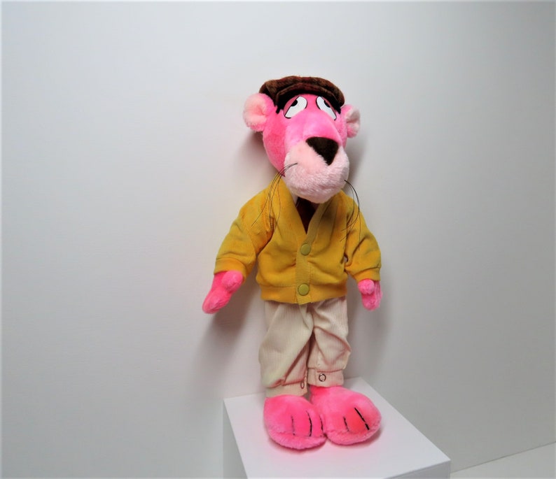 Pink Panther toy plush Vintage 1980s Pink Panther Golfer