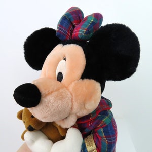 A vintage 1990s Minnie Mouse plush toy with her pyjamas and bedtime teddy bear, very sweet. image 6