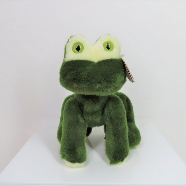 A vintage 1993 TY Beanie Babies Prince frog soft toy plush, with swing tag.  Fully Jointed.