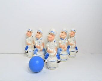 A vintage 1970s - 80s set of Popeye skittles.