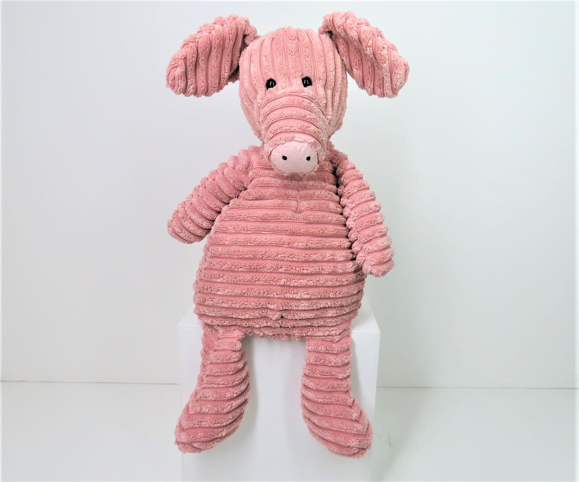 Jellycat, Toys, Jellycat Pig Plush Fur Coat Stuffed Animal Pink Red Hat  Shoes Fancy Old Lady